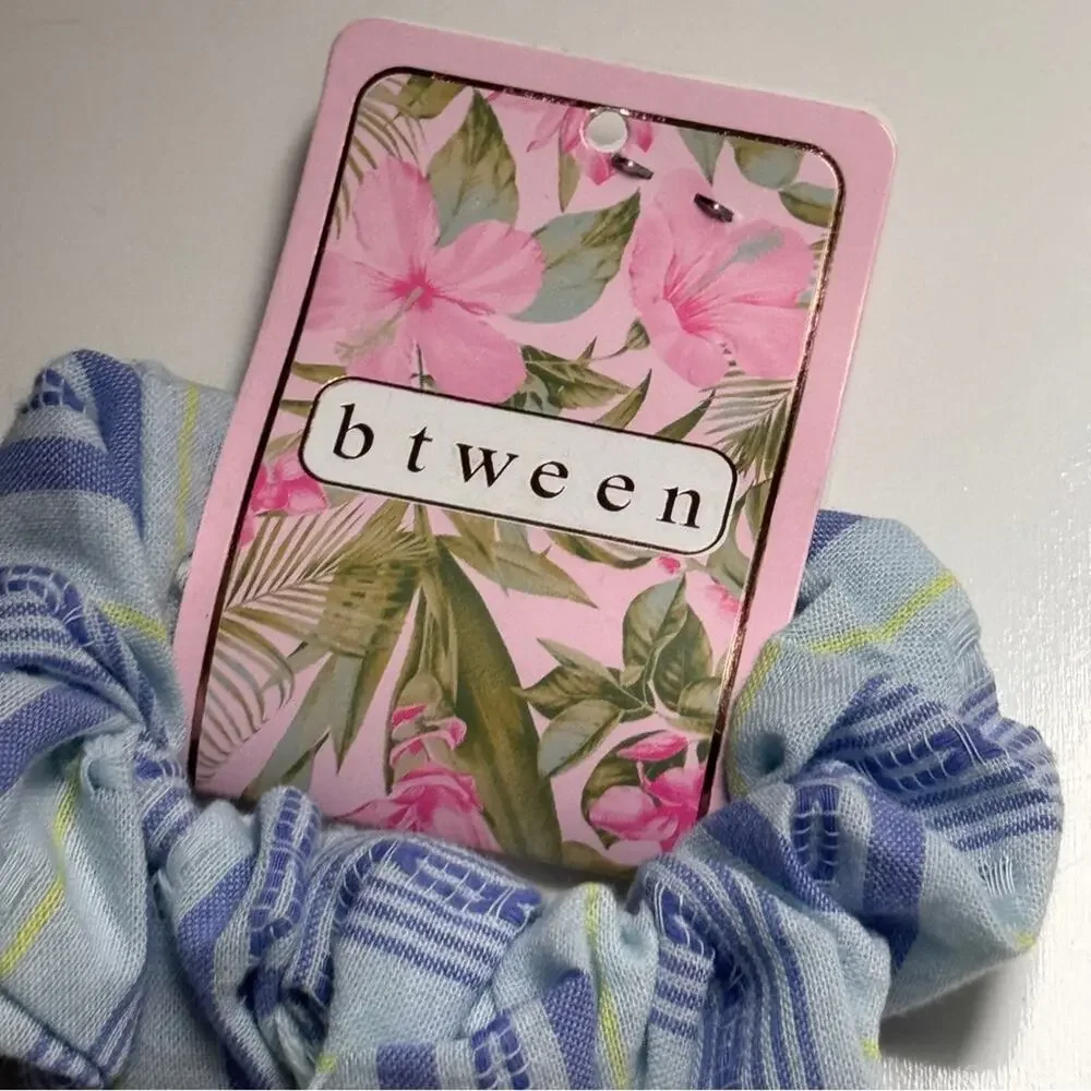 Between Girls Blue and Green Scrunchie
